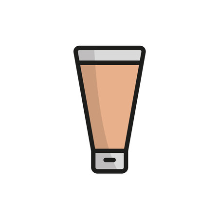 Foundation bottle make up beauty icon vector basic design simple and modern concept graphicのイラスト素材