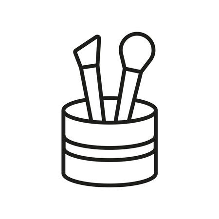 Make up brush set make up beauty icon vector basic design simple and modern concept graphicのイラスト素材