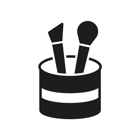 Make up brush set make up beauty icon vector basic design simple and modern concept graphicのイラスト素材
