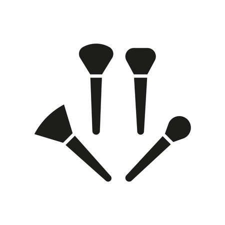 Make up brush beauty icon vector basic design simple and modern concept graphicのイラスト素材