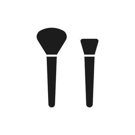 Make up brush beauty icon vector basic design simple and modern concept graphicのイラスト素材