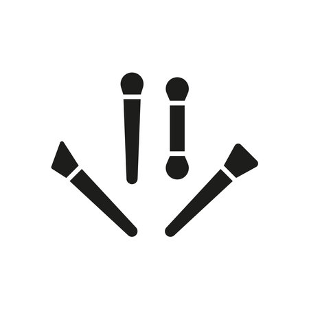 Make up brush beauty icon vector basic design simple and modern concept graphicのイラスト素材