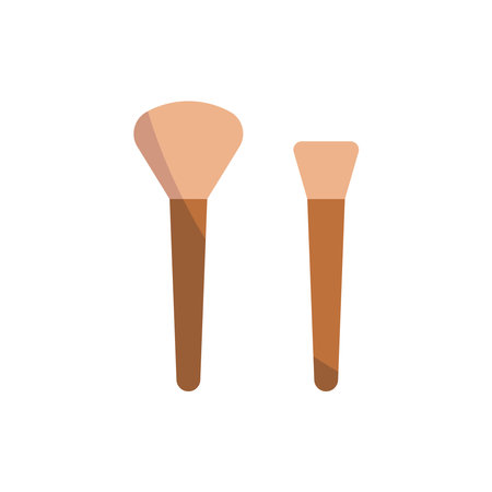 Make up brush beauty icon vector basic design simple and modern concept graphicのイラスト素材
