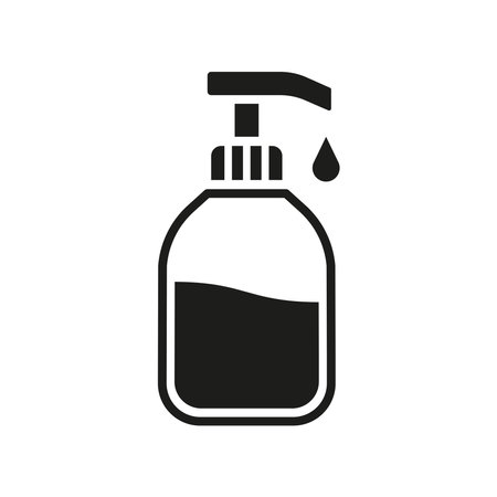 Liquid soap bathroom icon vector basic design simple and modern concept graphicのイラスト素材