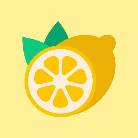 lemon icon perfect for fresh food, juice apps, or clean design in modern concept for design graphic needed.のイラスト素材