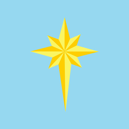 Bethlehem star christmas icon vector basic design simple and modern concept graphicのイラスト素材