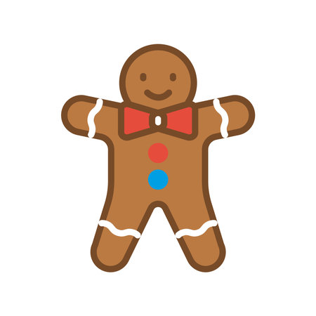 Gingerbread man christmas icon vector basic design simple and modern concept graphic