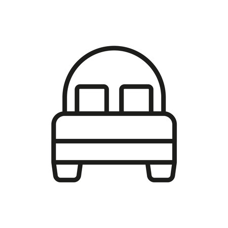 Bed icon vector basic design simple and modern concept graphicのイラスト素材