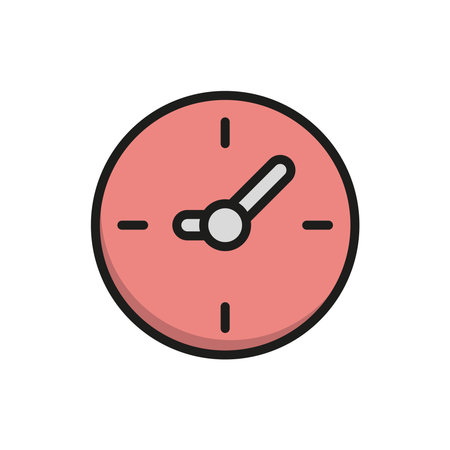 Clock bedroom icon vector basic design simple and modern concept graphic