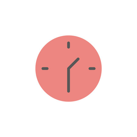 Clock bedroom icon vector basic design simple and modern concept graphic