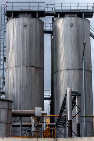 Modern Agricultural silo outdoorsの写真素材