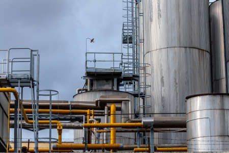 Modern Agricultural silo outdoorsの写真素材