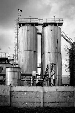 Modern Agricultural silo outdoorsの写真素材