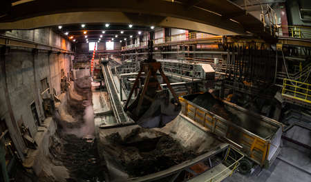 Industrial building interior  fisheye photoのeditorial素材