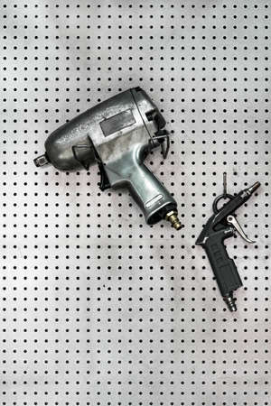 Work tools on toolstable close upの写真素材