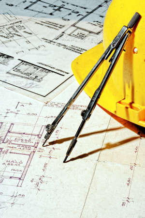 The part of architectural project with bow