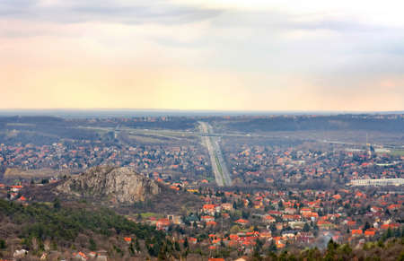 Highway aerial view from natural park