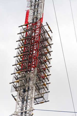 Abstract steel tower background close upの写真素材