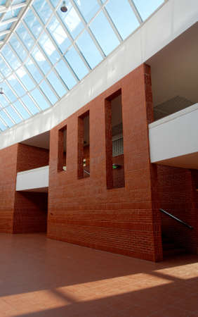 Modern architecture interior with sunlightのeditorial素材