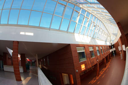 Modern architecture interior with sunlightのeditorial素材