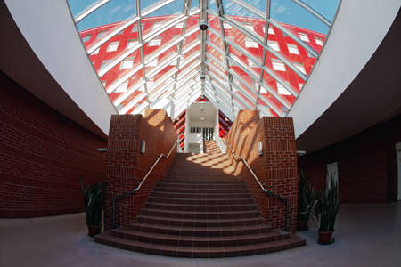 Modern architecture interior with sunlightのeditorial素材