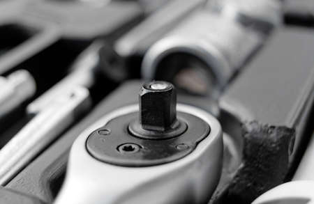 Industrial kit tools closeup photoの写真素材