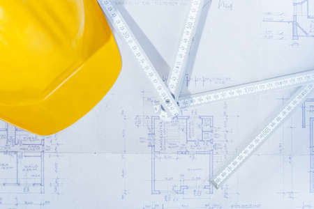 The part of architectural project with rurel and hatの写真素材