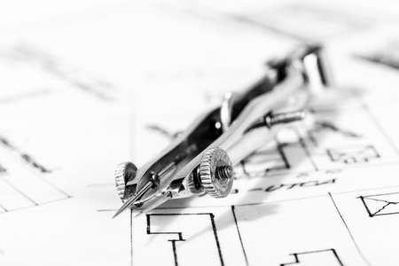 The part of architectural project with bowの写真素材