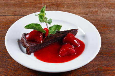 Dessert on table closeup photoの写真素材