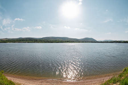 Nice weather at a beautiful coast outdoorsの写真素材