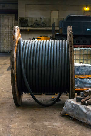 Industrial wire in the factory with framesの写真素材