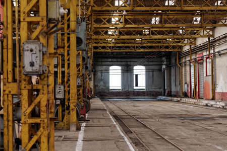 Industrial building interior with framesの写真素材