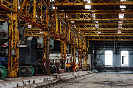 Industrial building interior with framesの写真素材