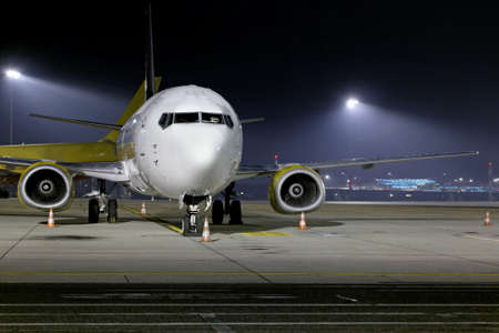 airplane front close-upの写真素材
