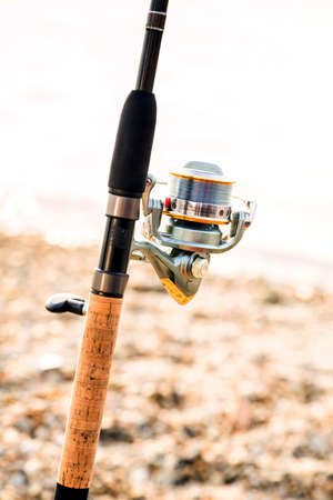 Fishing reel close up photoの写真素材