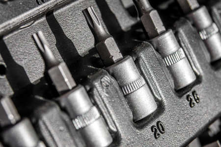 Screwdriver heads in a kit