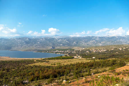 Beautiful landscape with sea and cloudsの写真素材