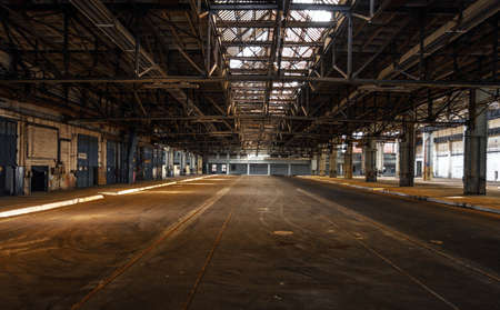 Dark industrial interiorの写真素材