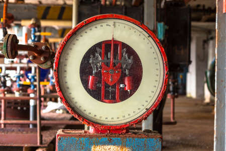 Industrial scale in power plantの写真素材