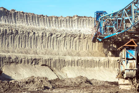 Mining machinery in the mine