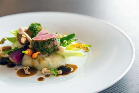 Delicious gourmet foodの写真素材
