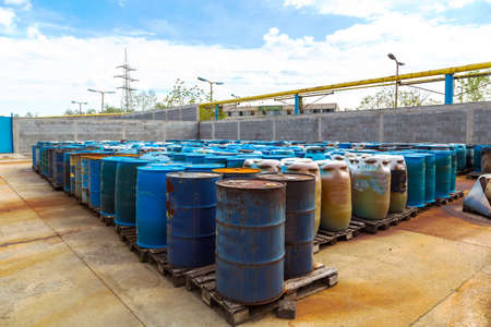 Several barrels of toxicの写真素材