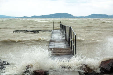 Storm over the seaの写真素材