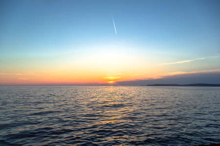Beautiful landscape with sea and cloudsの写真素材