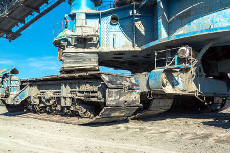 Mining machinery in the mine closeup