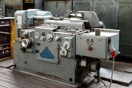 Industrial machine  in the factory at metalworks