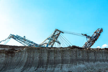 Mining machinery in the mine closeupの写真素材