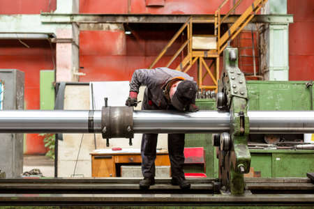 Industrial Worker at the factory  closeupの写真素材