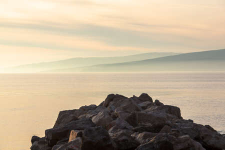 Rocks in the sea closeupの写真素材
