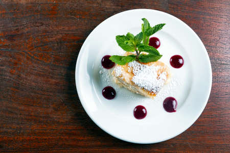 Delicious hungarian dessert closeup photoの写真素材